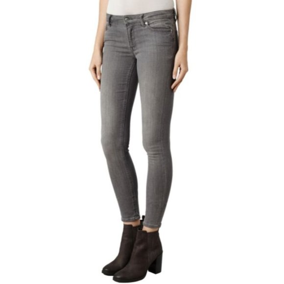 All Saints Women's MAST Skinny Denim Jeans Washed Gray Size W29 - Picture 3 of 16